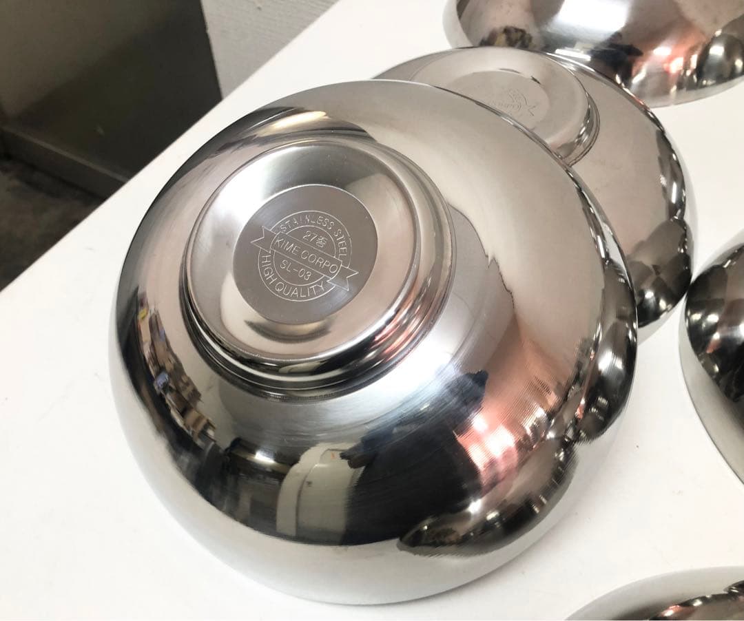 韓国製 18-8ステン冷麺容器 SL-03 8枚セット