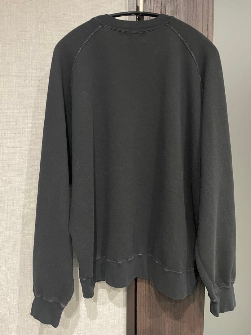 REMI RELIEF NAVY LABEL 綿アクリル裏毛ラグランクルー