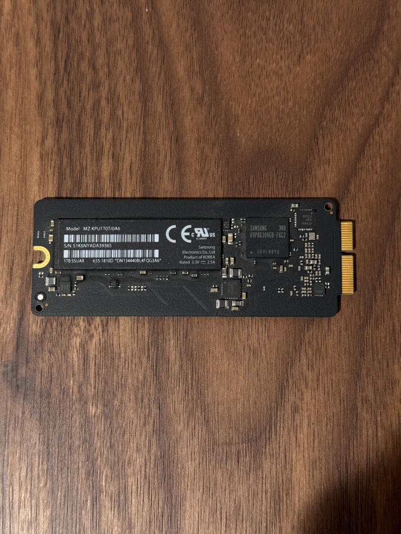 Apple純正 SSD SAMSUNG 1TB 中古動作品