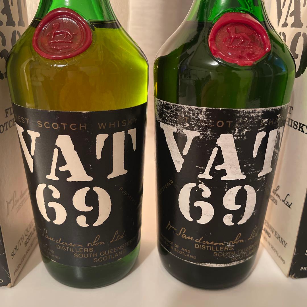 VAT69 ウイスキー 750ml 2本セット　1970年代　箱付