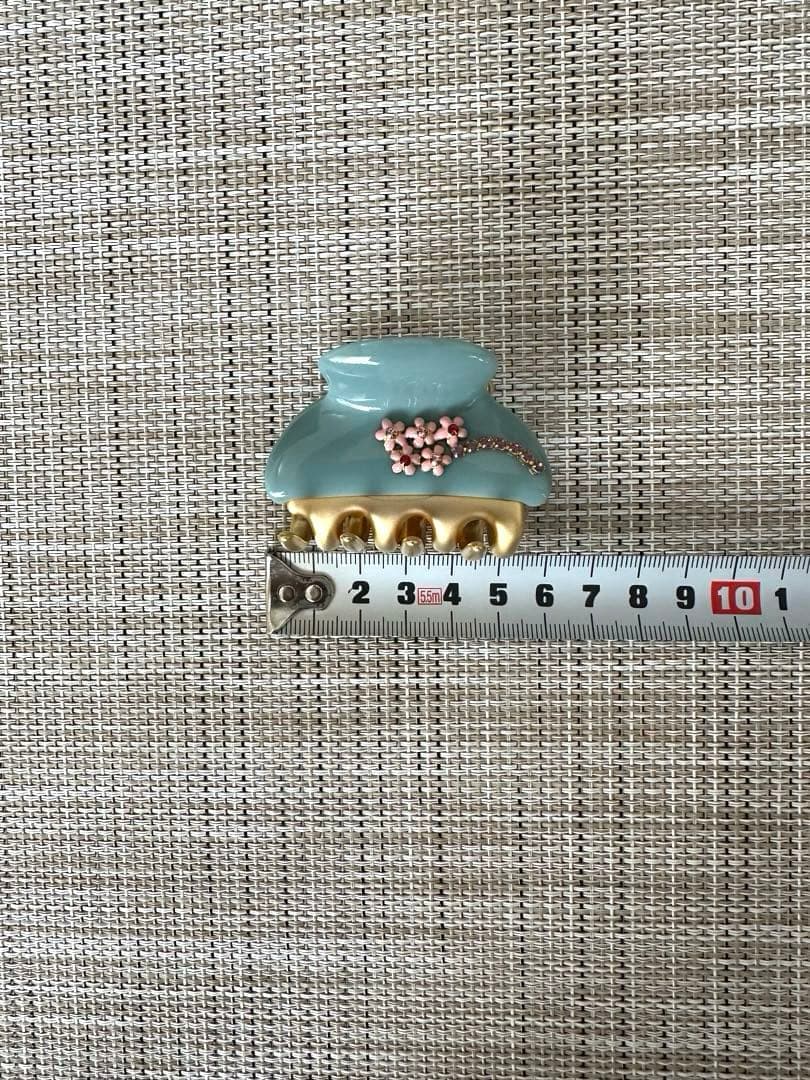 acca アッカ　ヘアクリップ　グランデサイズ　 ブルー　Gサイズ　美品