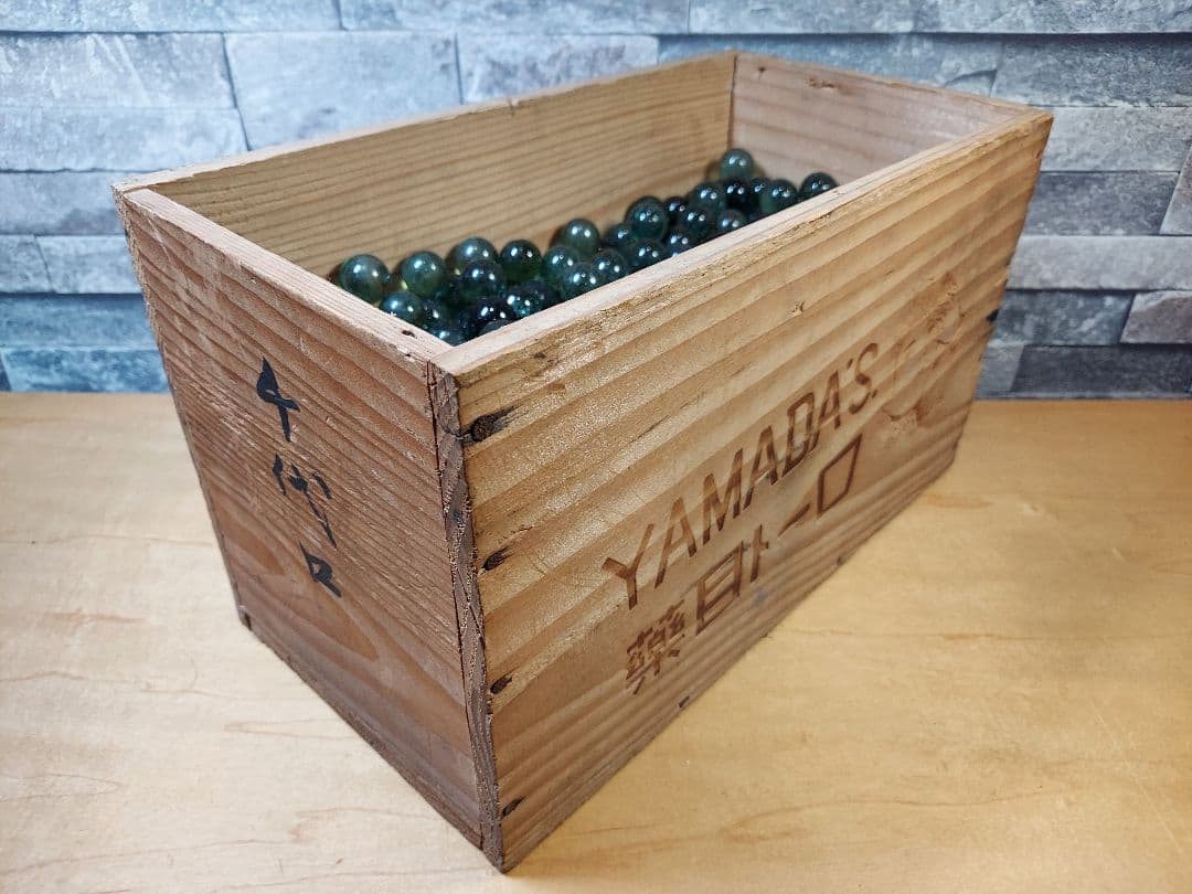 戦前 シワ 茶筋 気泡入り ビー玉 800個以上 ロート目薬木箱入り