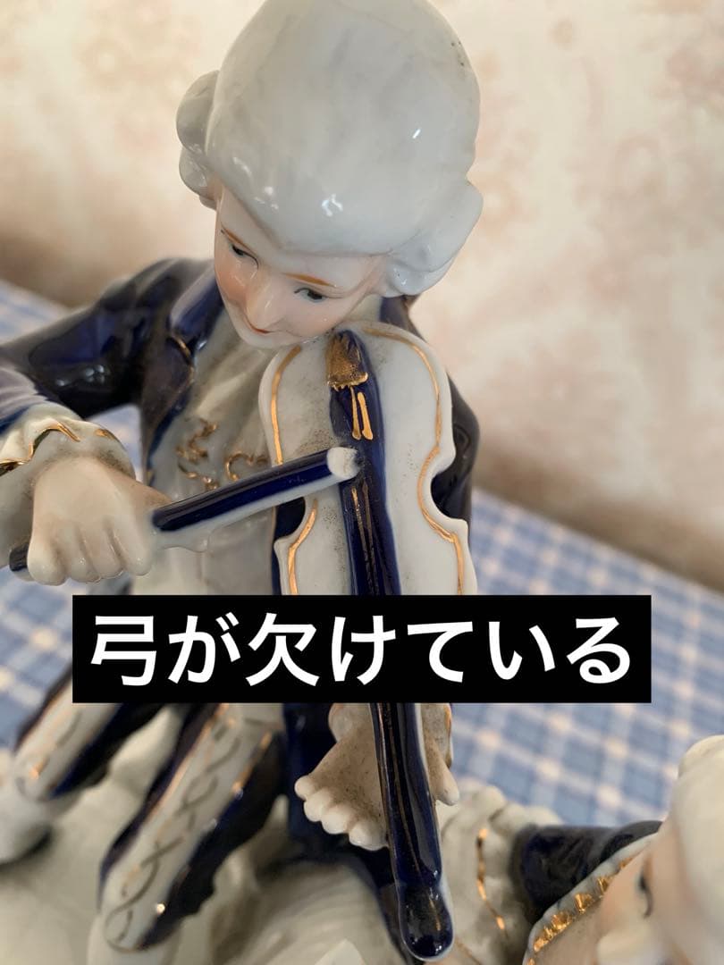 愛の讃歌 オルゴール アンティーク レトロ 陶器 フランス人形風 日本製