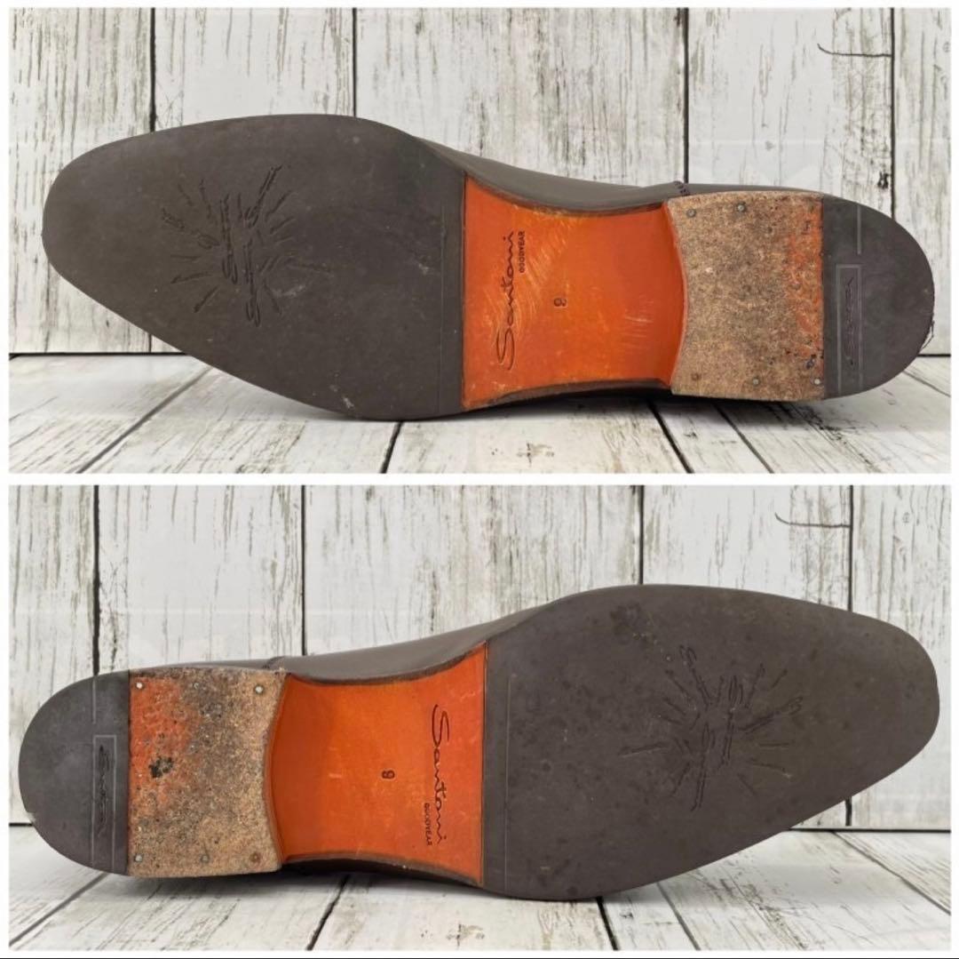 美品 | Santoni ストレートチップ ダークブラウン　サイズ9