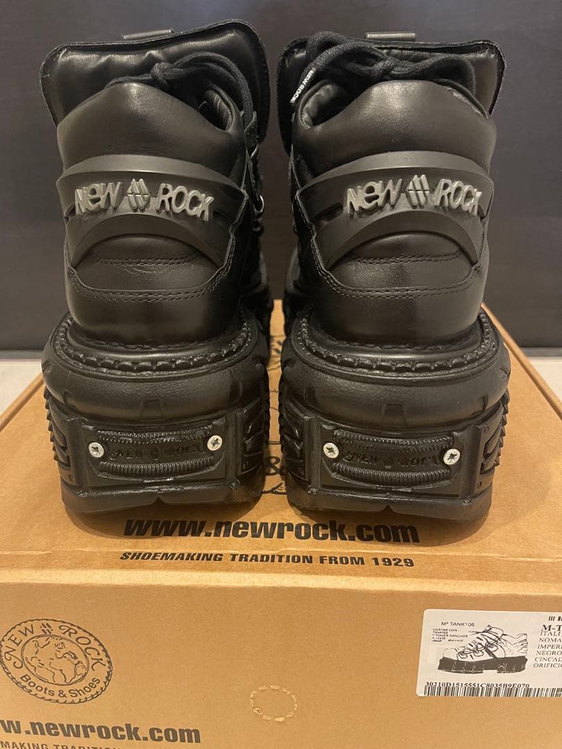 NEW ROCK M-TANK106-C2 /クギ/厚底スニーカー/本革