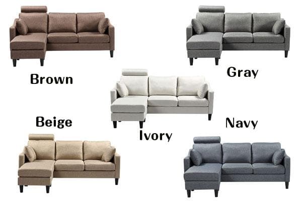ソファー 190 ソファ 3人掛け カウチソファー ファブリック