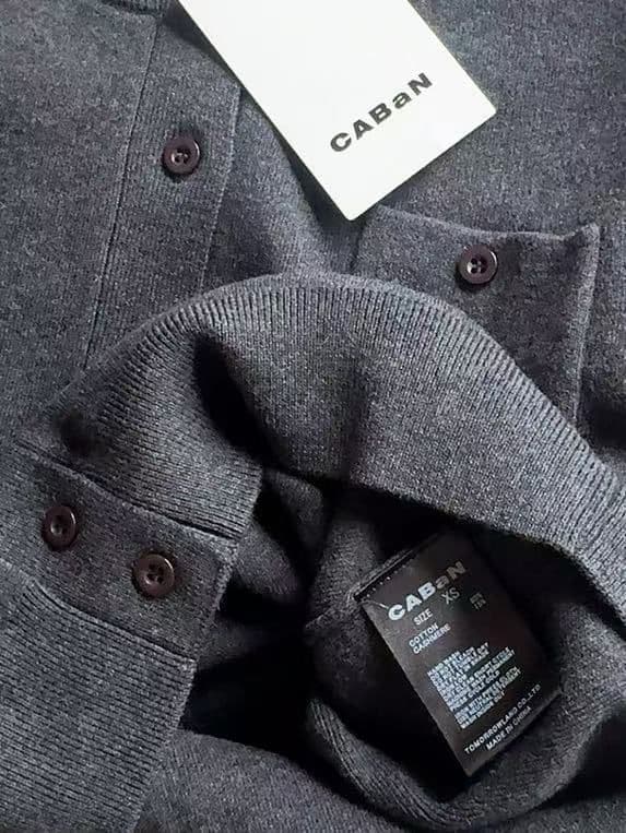 未使用品、タグ付きCABaN コットンカシミヤ クルーネックカーディガング