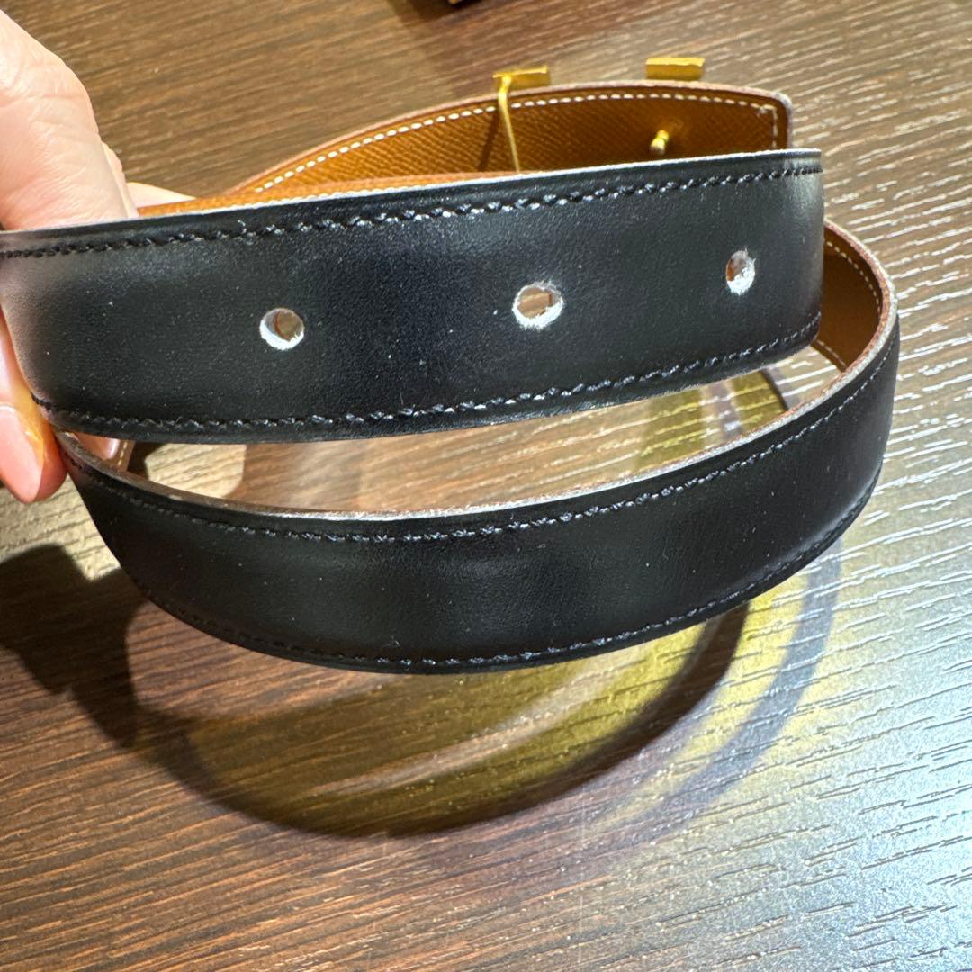 Hermès コンスタンスミニベルト ブラック/ブラウン リバーシブル エルメス