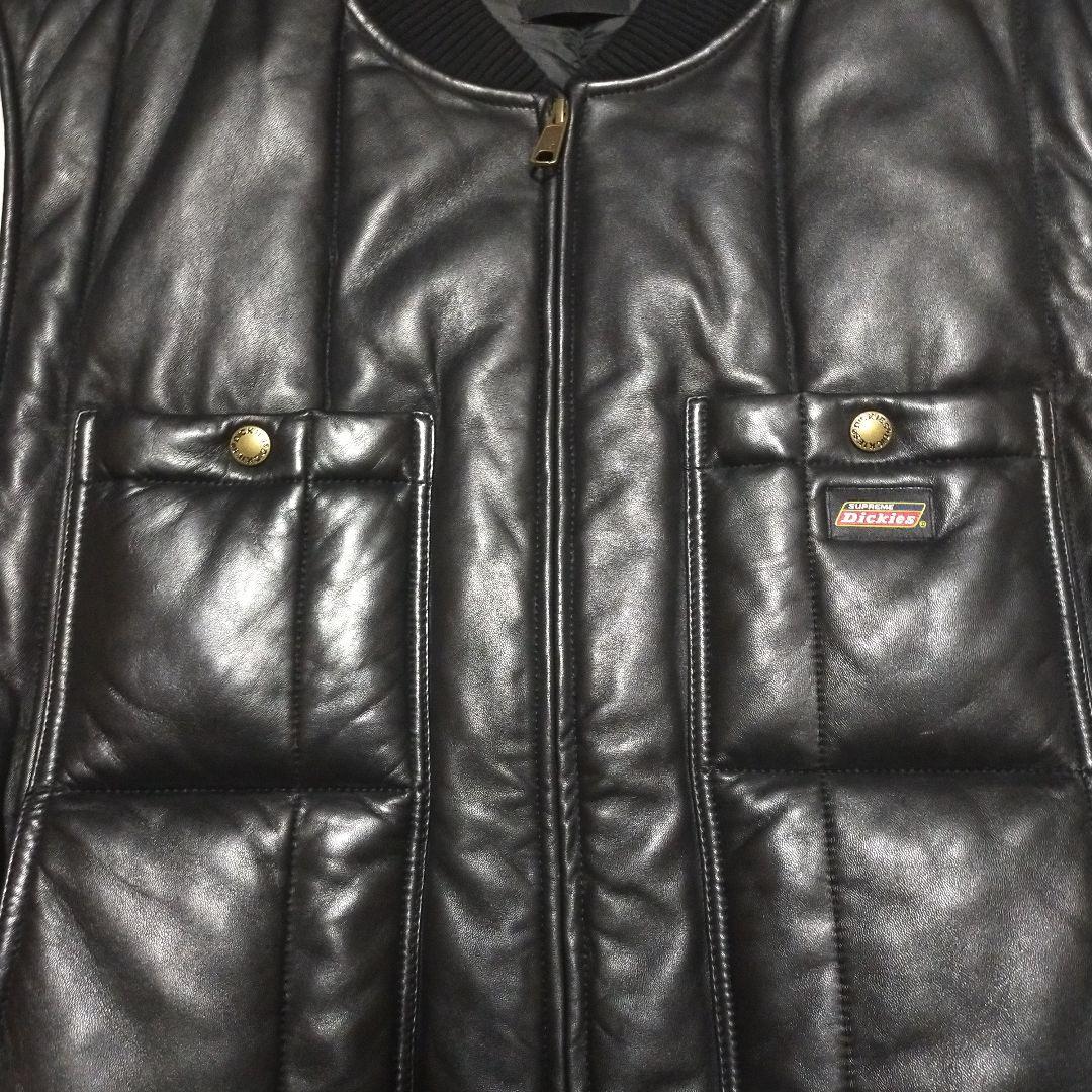 美品　Supreme × Dickies コラボコレクション　レザーワークベスト