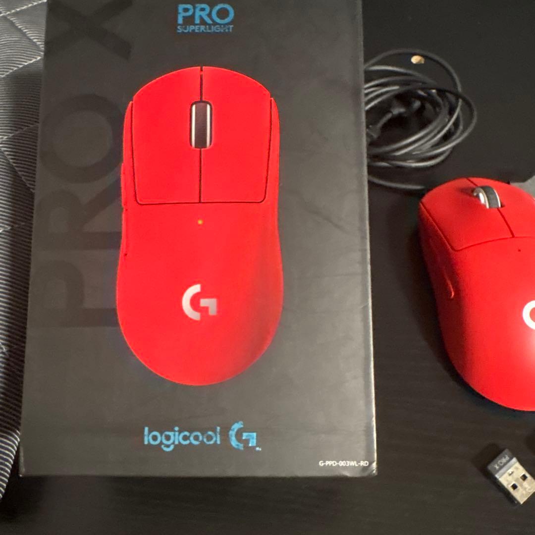 Logicool GPRO SuperLightワイヤレスマウスレッド