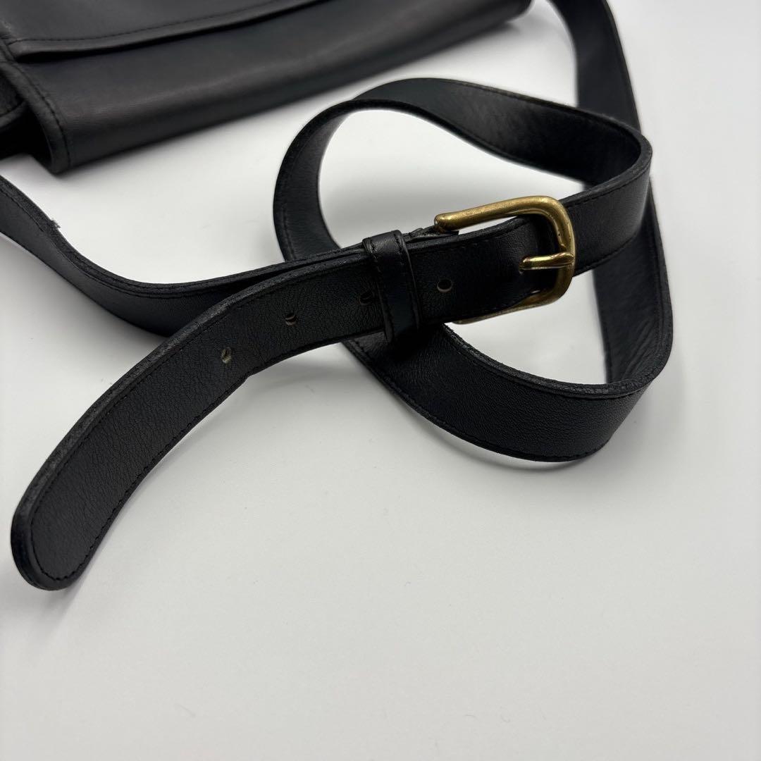 希少 USA製 オールドコーチ ショルダーバッグ ターンロック 紺 ネイビー