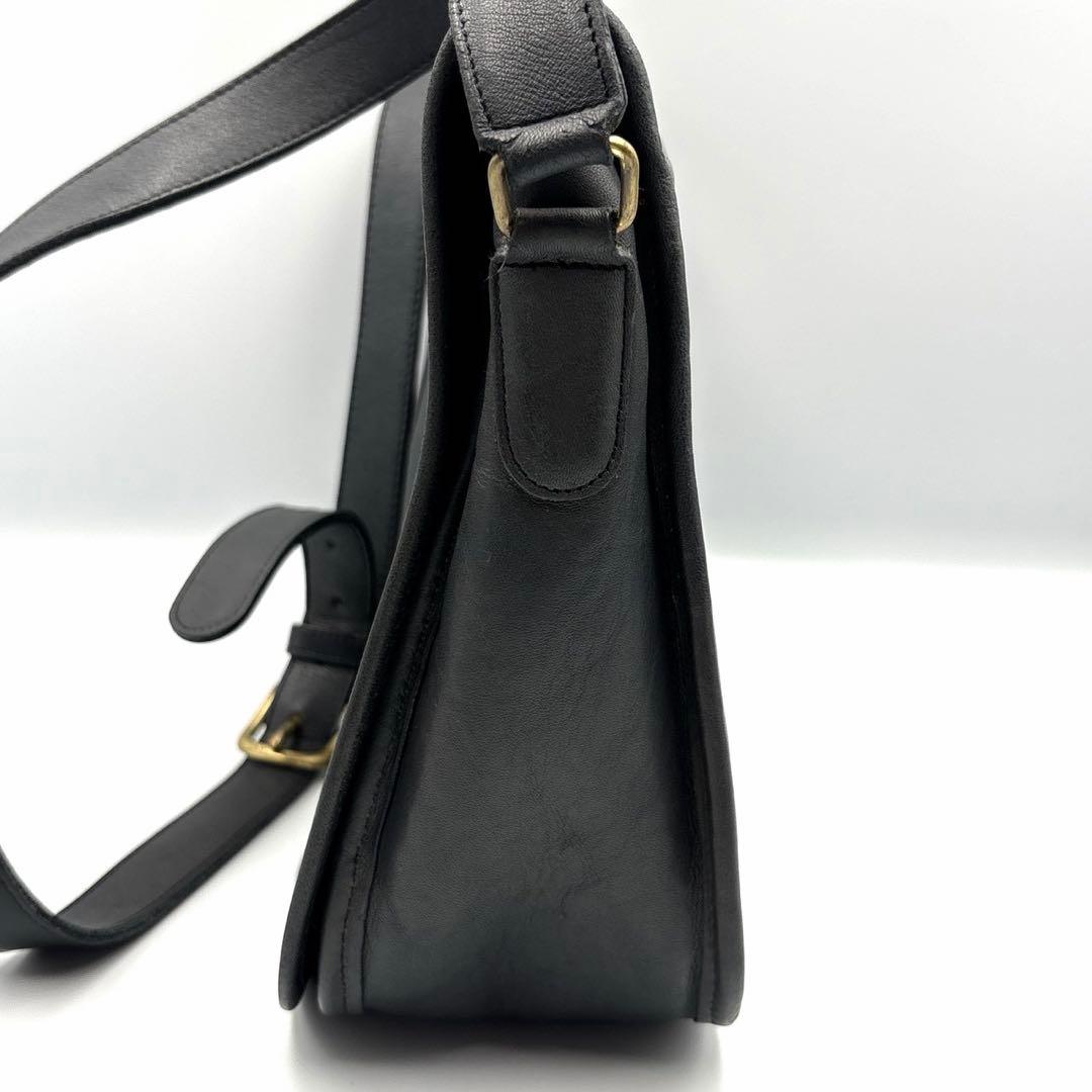 希少 USA製 オールドコーチ ショルダーバッグ ターンロック 紺 ネイビー