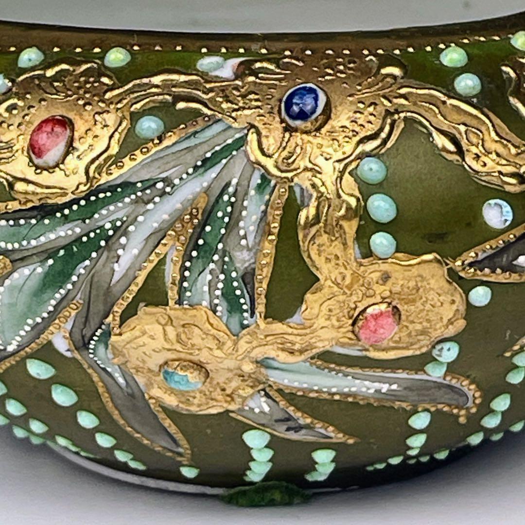 【希少】オールドノリタケ シュガーボウル クリーマー ジュエル エナメル盛り