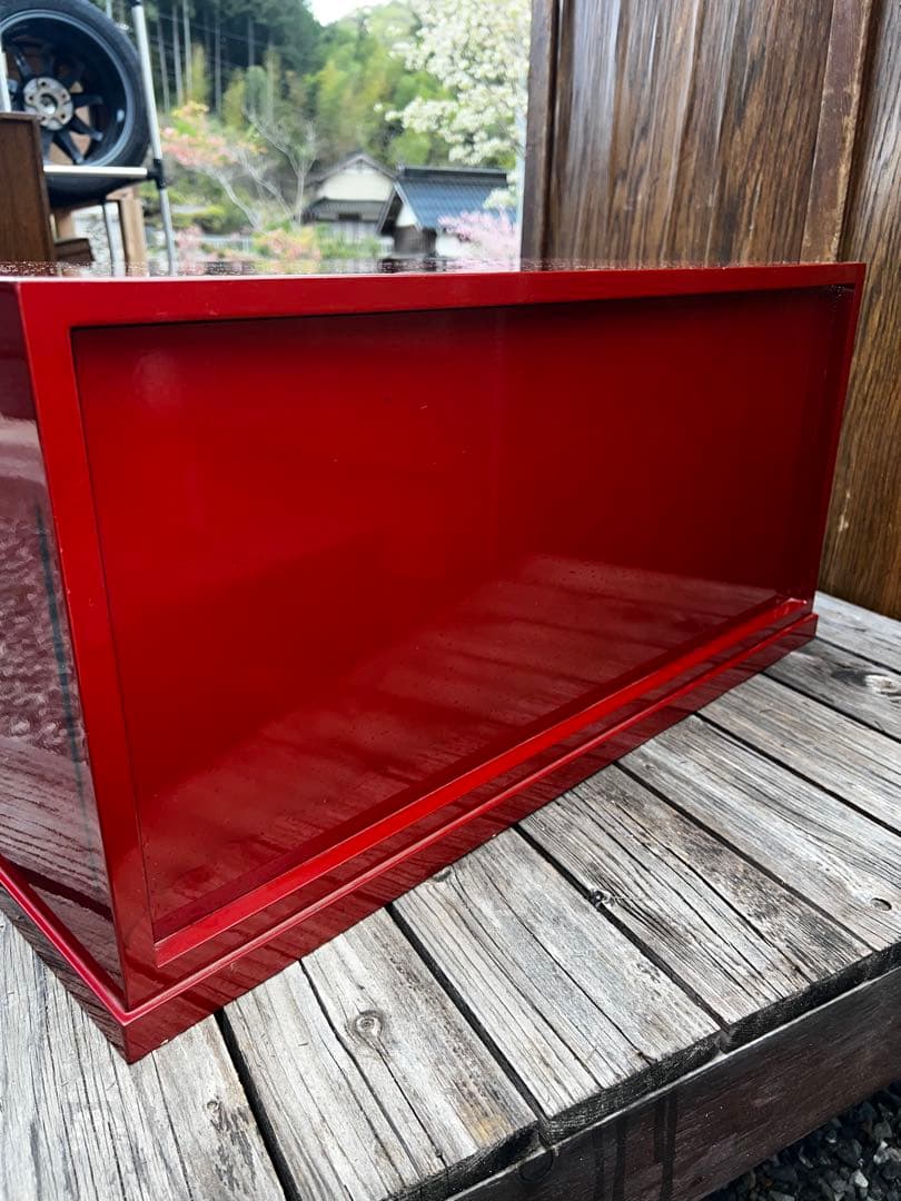 44 展示品 根来塗 三段引き出し 定価45000円