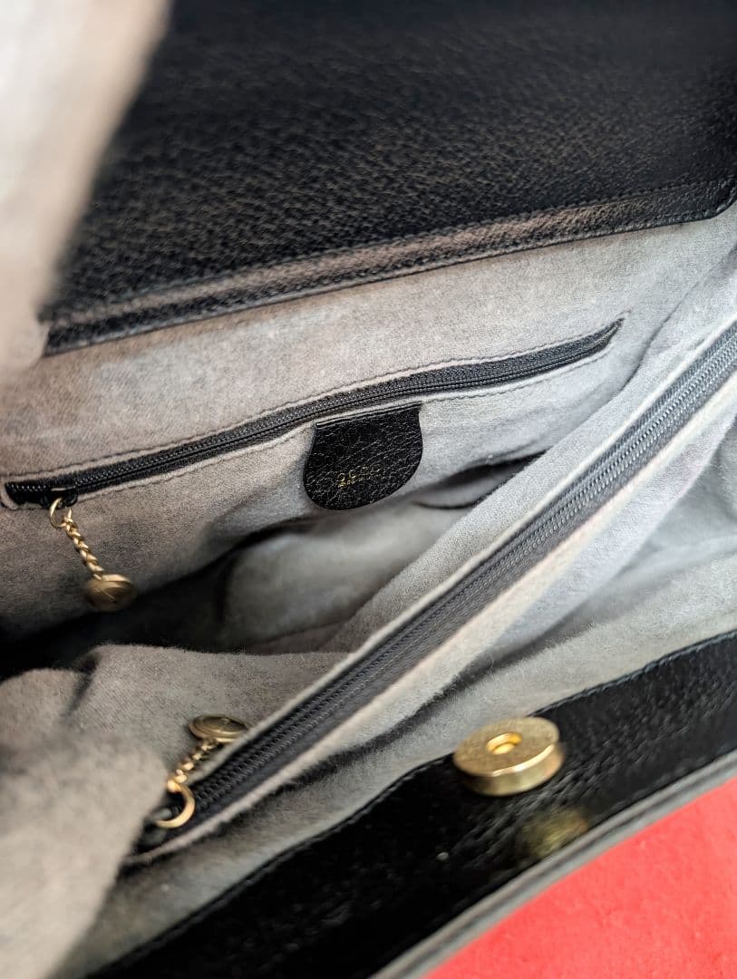 美品 極希少！Gucci バンブー レザーハンドバッグ トートバッグ ブラック