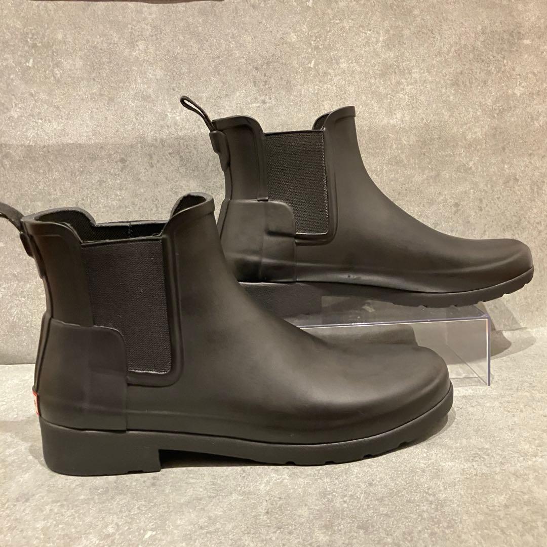 【未使用級】HUNTER ハンター サイドゴアブーツ ブラック【26〜27】