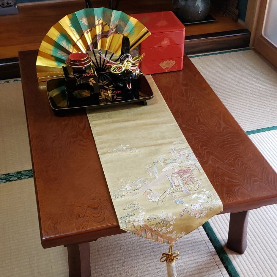 C506、値下‼️帯リメイク、インテリア、高級、豪華、テーブルセンター