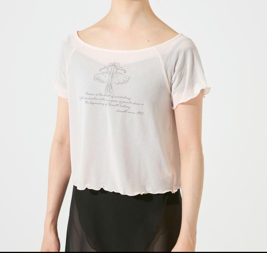 お値下げ　チャコット　バレエ　Tシャツ　衣装柄　トウシューズ柄