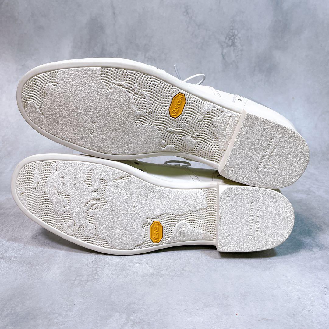 美品【ショセ】トラベルシューズ 37 TR-004 ウィングチップ　ビブラム 白