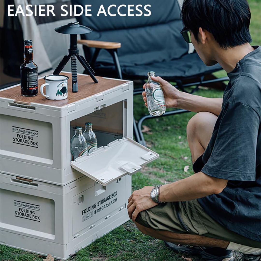 50L折りたたみ屋外ツール収納ボックス キャンプピクニックフードツールストレージ