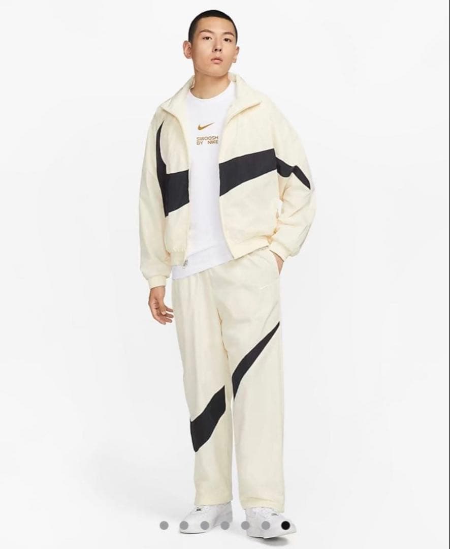 新品 NIKE ナイキ セットアップ アイボリー 上下セットビックロゴ Lサイズ