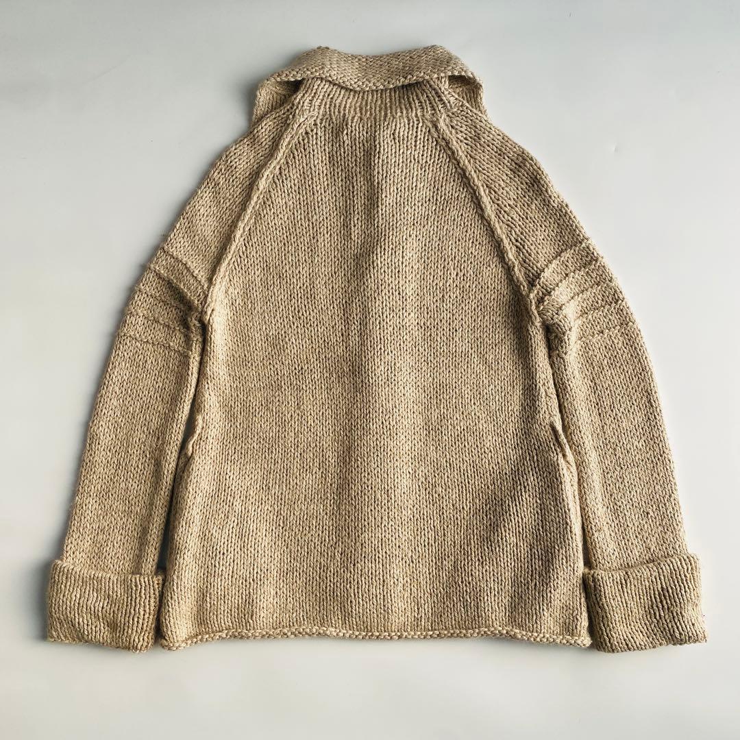 高級素材Y's ワイズ ニットカーディガン アンゴラ 絹 キャメル ヨージ