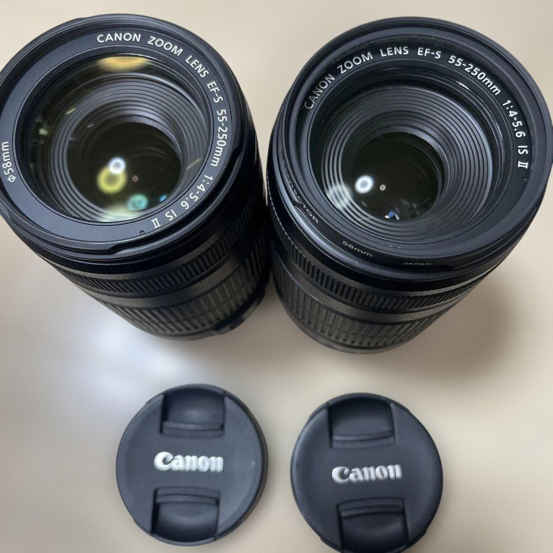 Canon EF-S 55-250mm IS2 ズームレンズ　2本