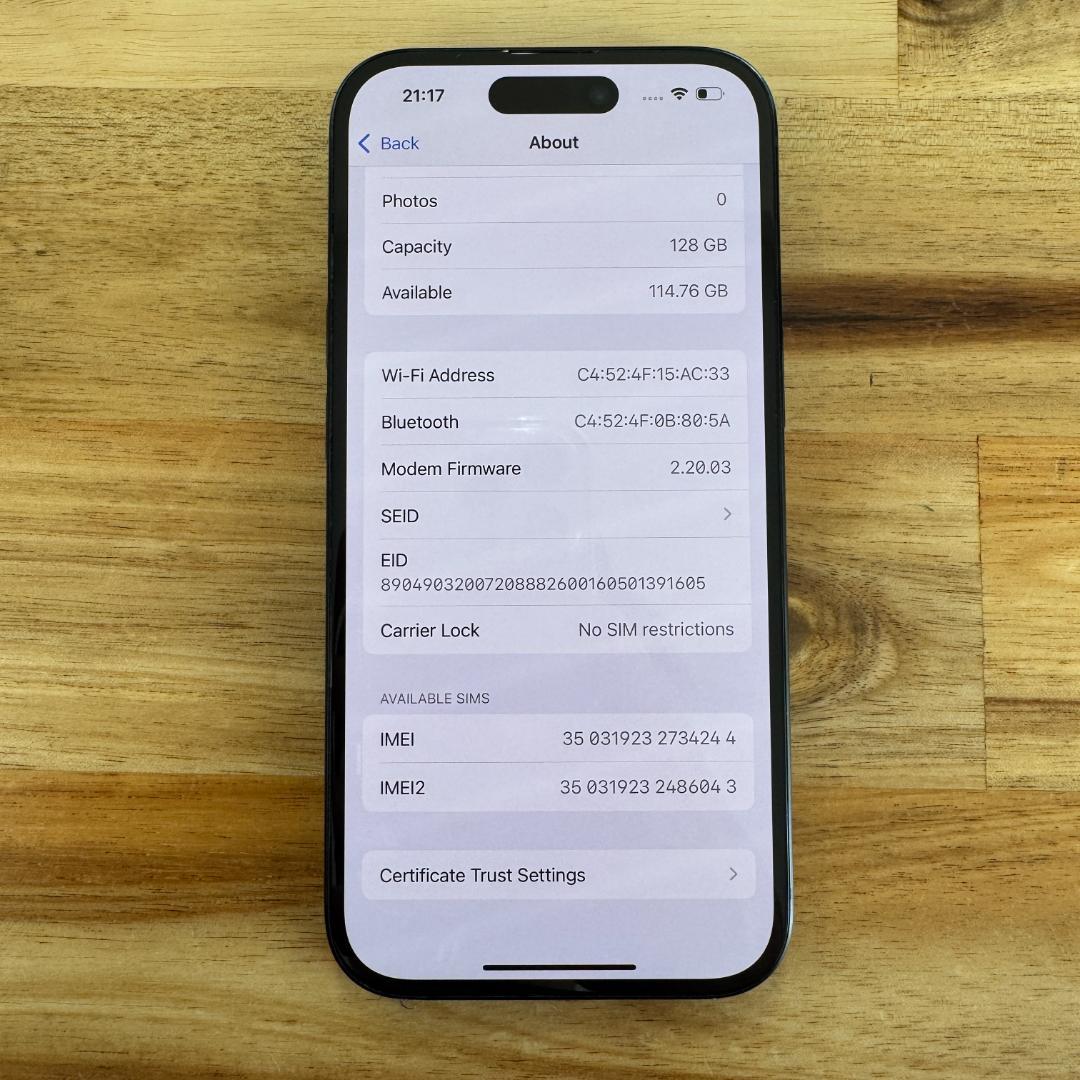 美品 Apple｜iPhone 15 128GB ブラック｜SIMフリー