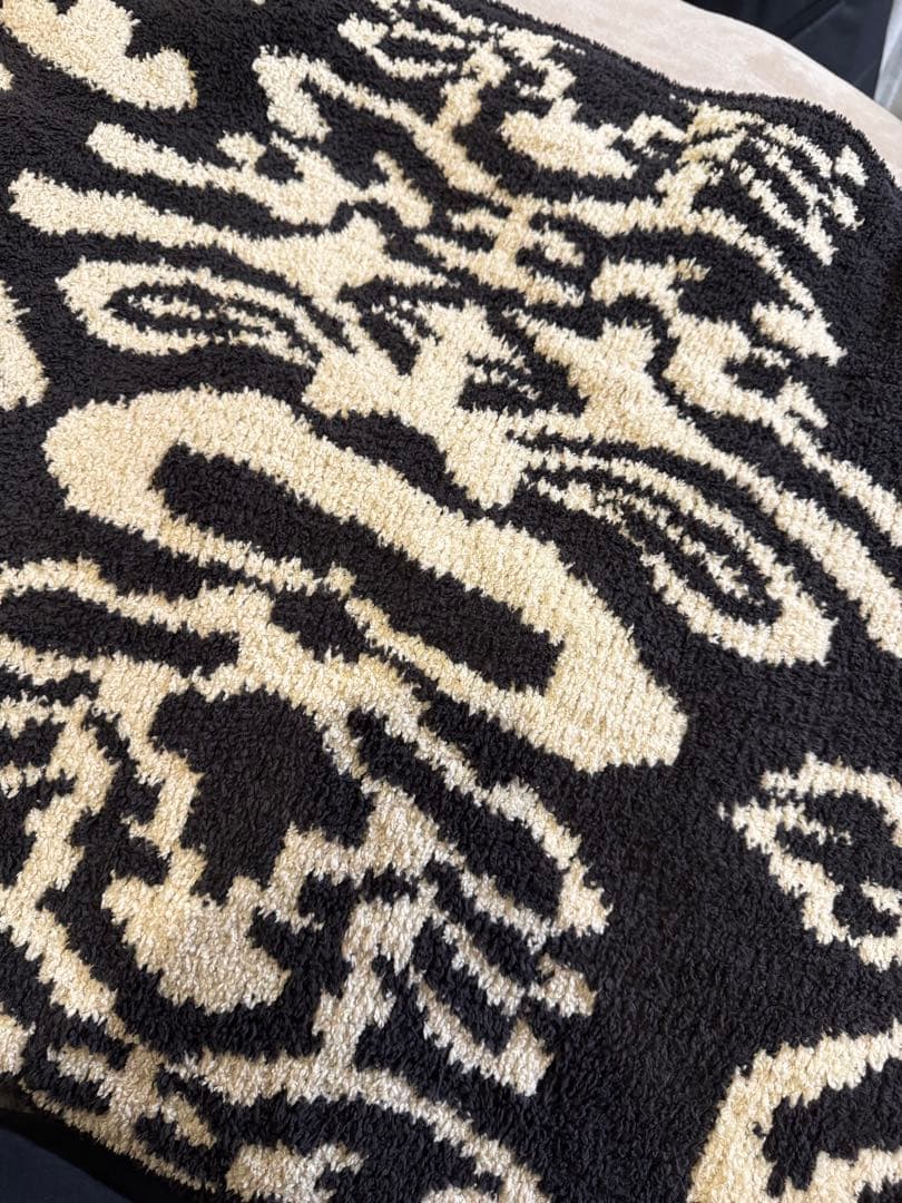 カシウエア ダマスク　シングル　ブランケット　 ダークグレイ