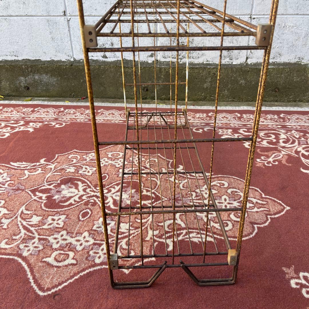 古家具ビンテージ品◾️シャビーな風合い 三段 シェルフ 整理棚 ラック 棚