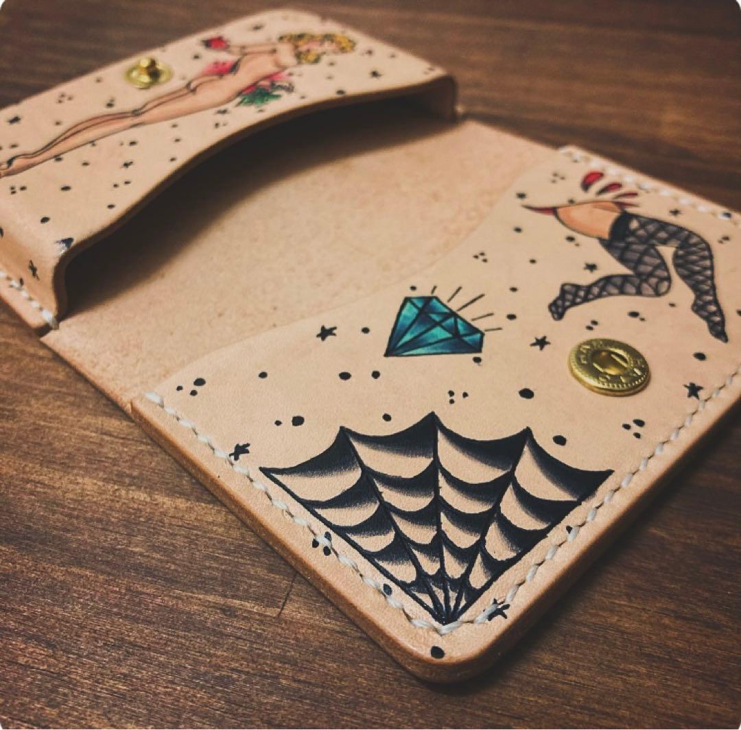 ◼︎オールドスクールタトュー　総柄カードケース　tattoo