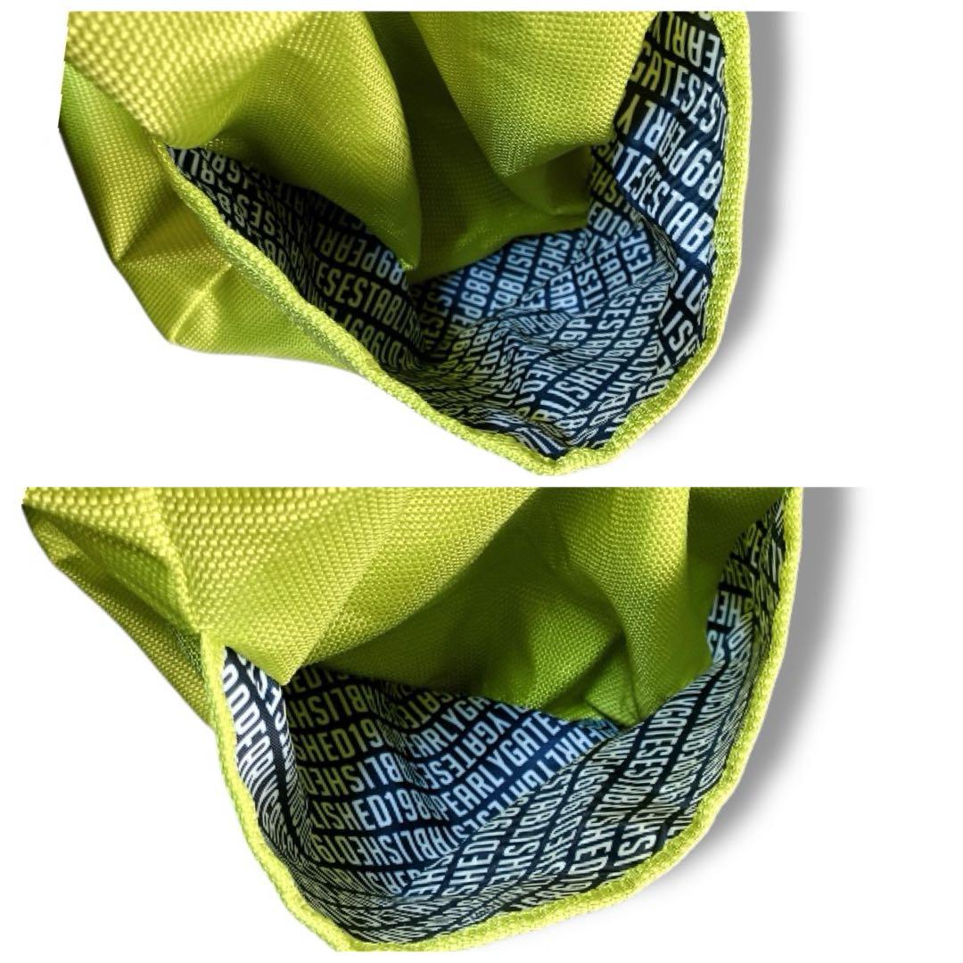 パーリーゲイツ 良品 肩掛け可 大容量 多収納 ロッカーバッグ ネオングリーン