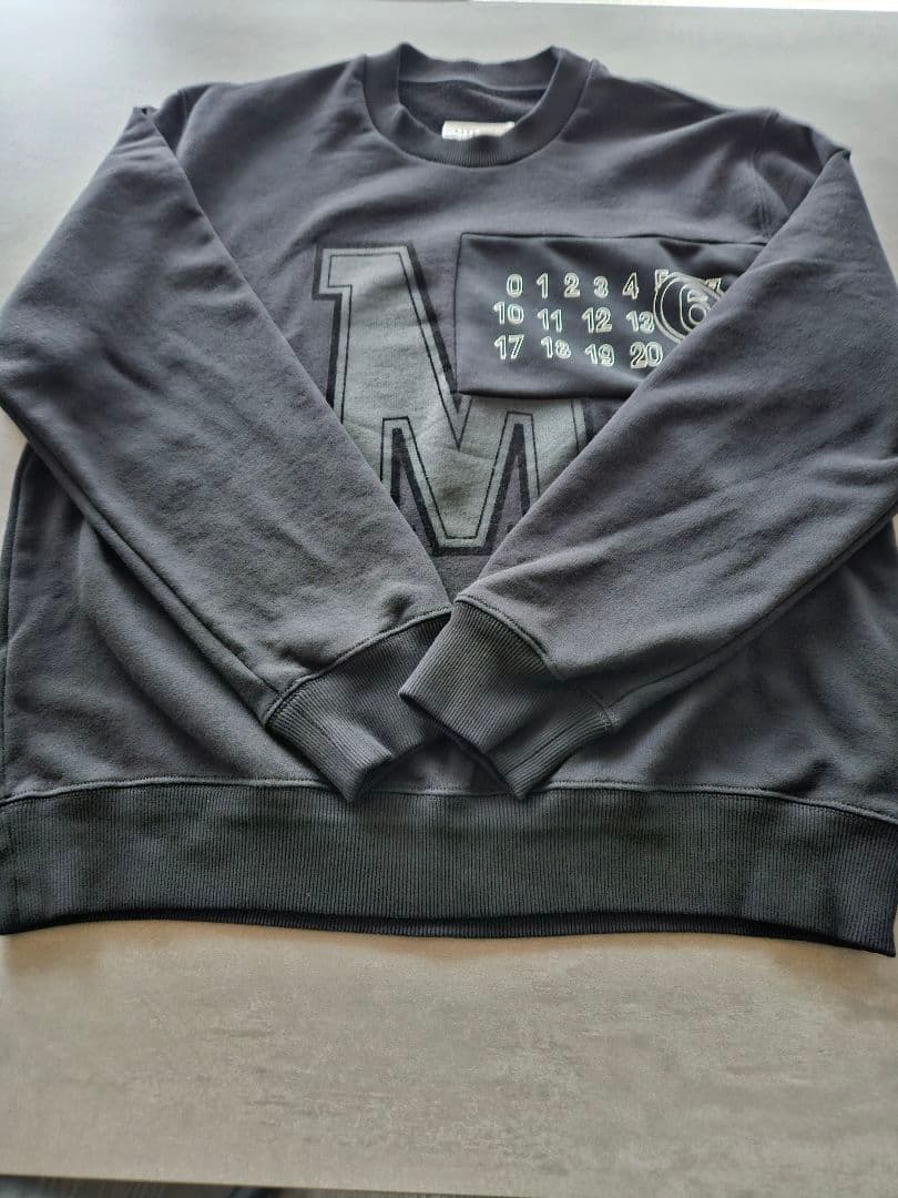 MM6Maison Margielaトレーナー長袖スウェット黒　メゾンマルジェラ