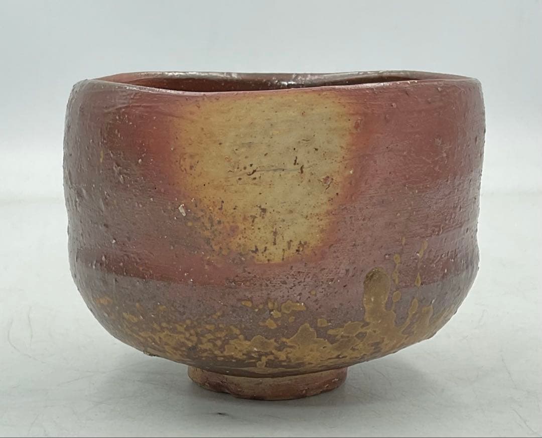 【０９】◆備前市指定無形文化財・小西陶蔵先生　備前焼抹茶碗　四方桟共箱◆