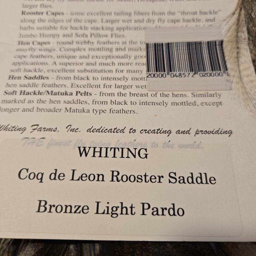 ルアー・フライ WHITING Coq de Leon Rooster Saddle
