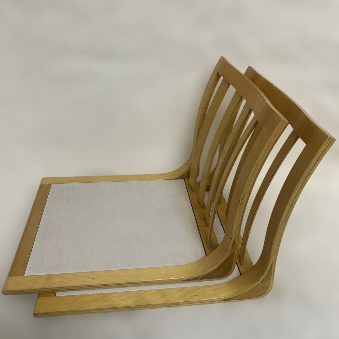 木製座椅子 4脚セット　格子 和座敷 昭和レトロ