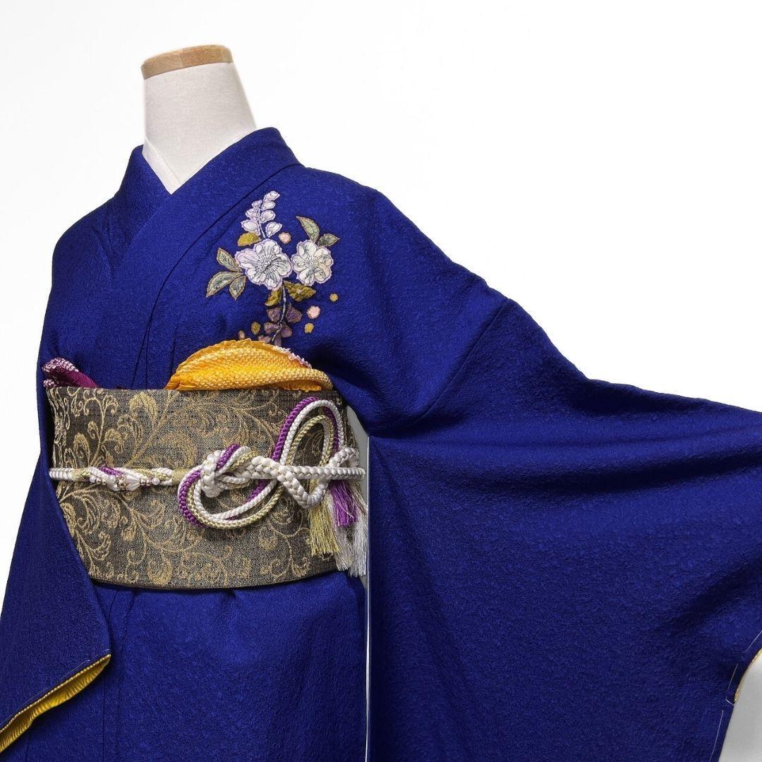 未着用　振袖　辻ヶ花　絞り　藤の花　襦袢付き　成人式　晴れ日　着物　064a p