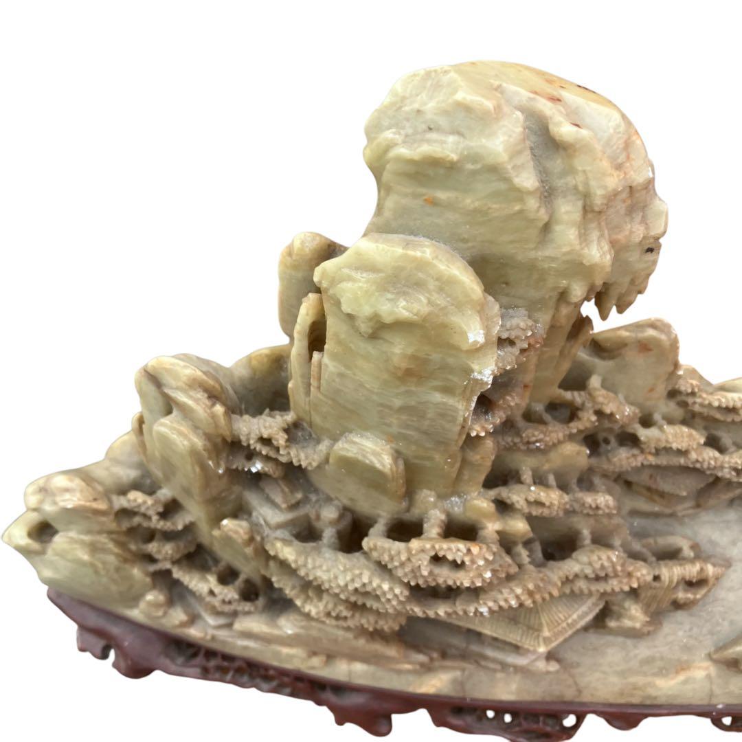 中国美術　寿山石彫刻　置物