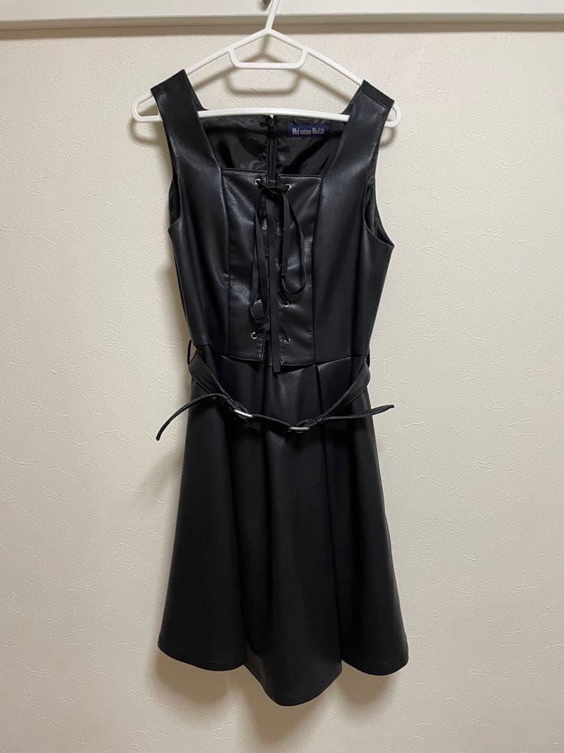 moi-meme-moitie 合皮ワンピース