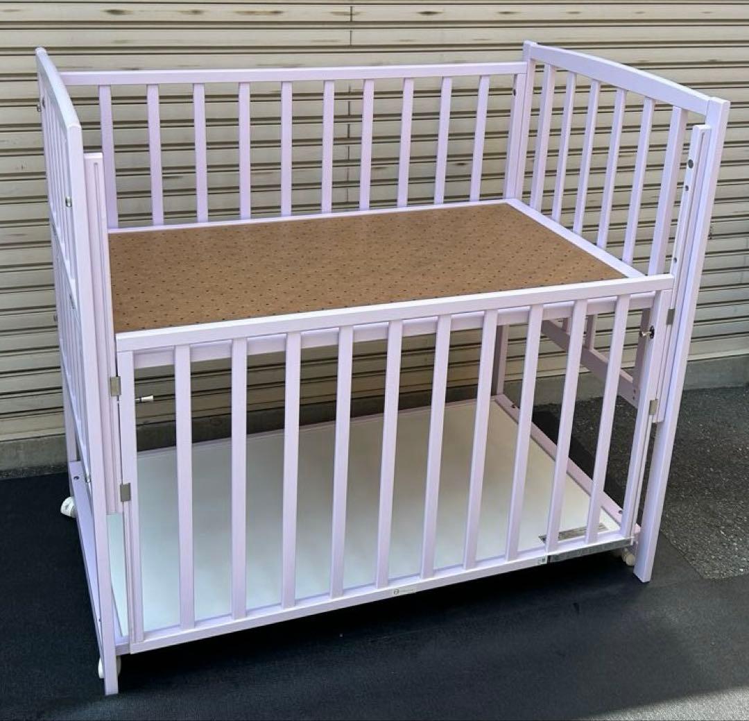 【配達・引取】ヤマサキ　ハイタイプ　ツーオープン　ベビーベッド