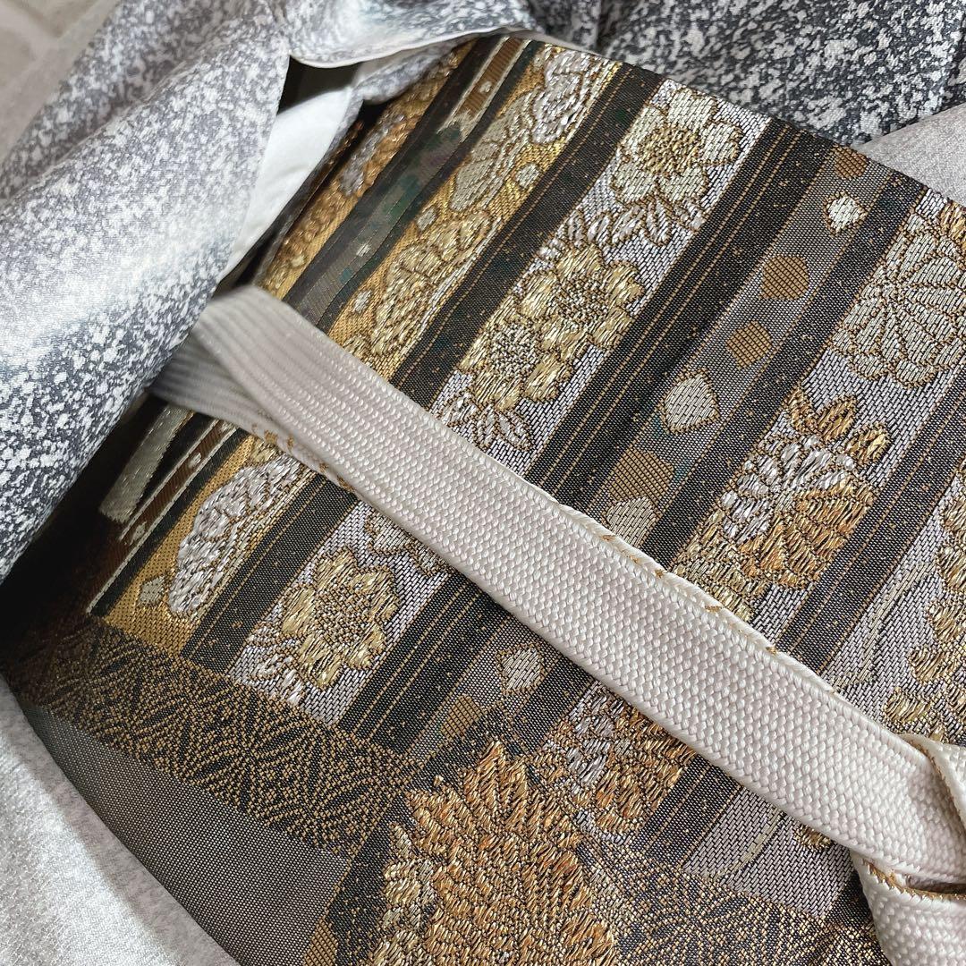 訪問着　フルセット　桜の木　菊　流水　金彩加工　叩き染　入学式　卒業式　I2