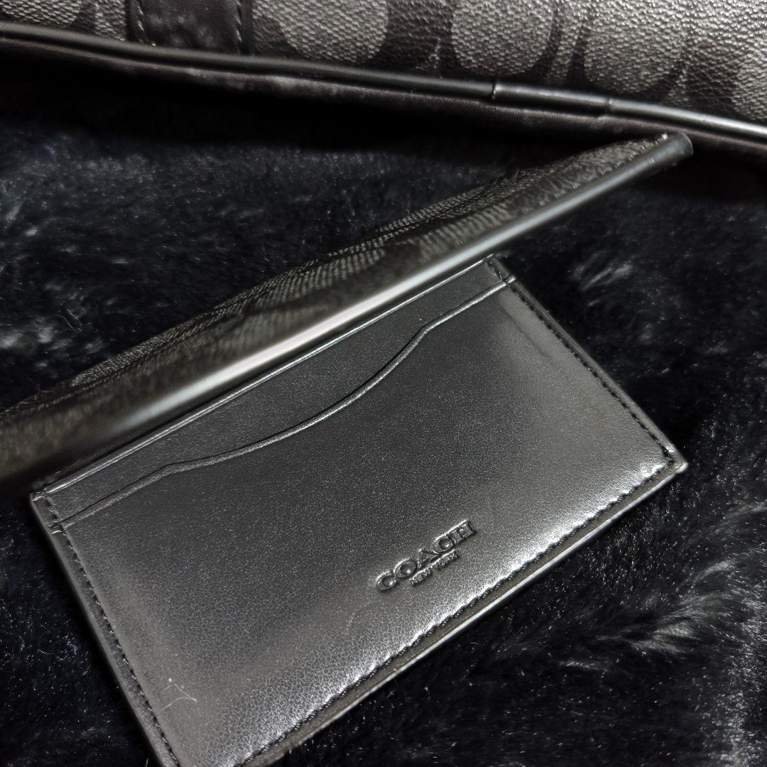 COACH コーチ ビジネスバッグ シグネチャー ブラック カードケース名刺入れ