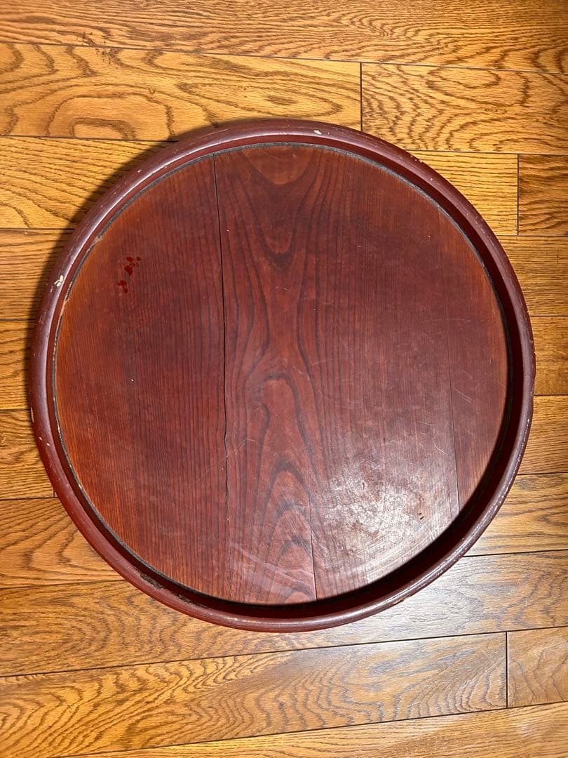 ちゃぶ台➕大丸お盆　 木製　古民家　古道具　レトロ　アンティーク