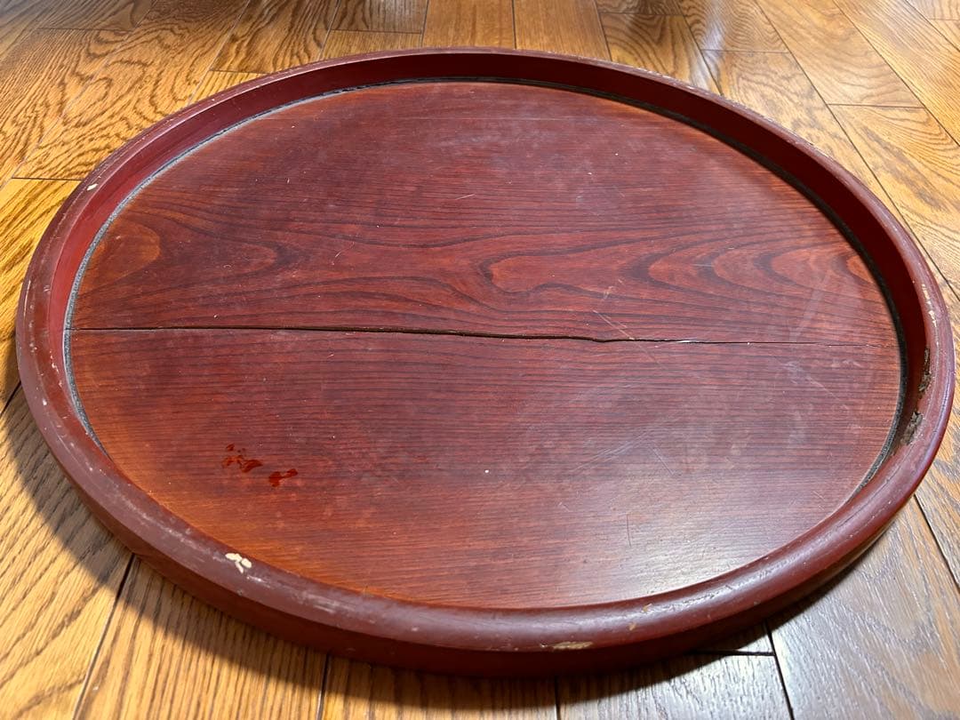ちゃぶ台➕大丸お盆　 木製　古民家　古道具　レトロ　アンティーク