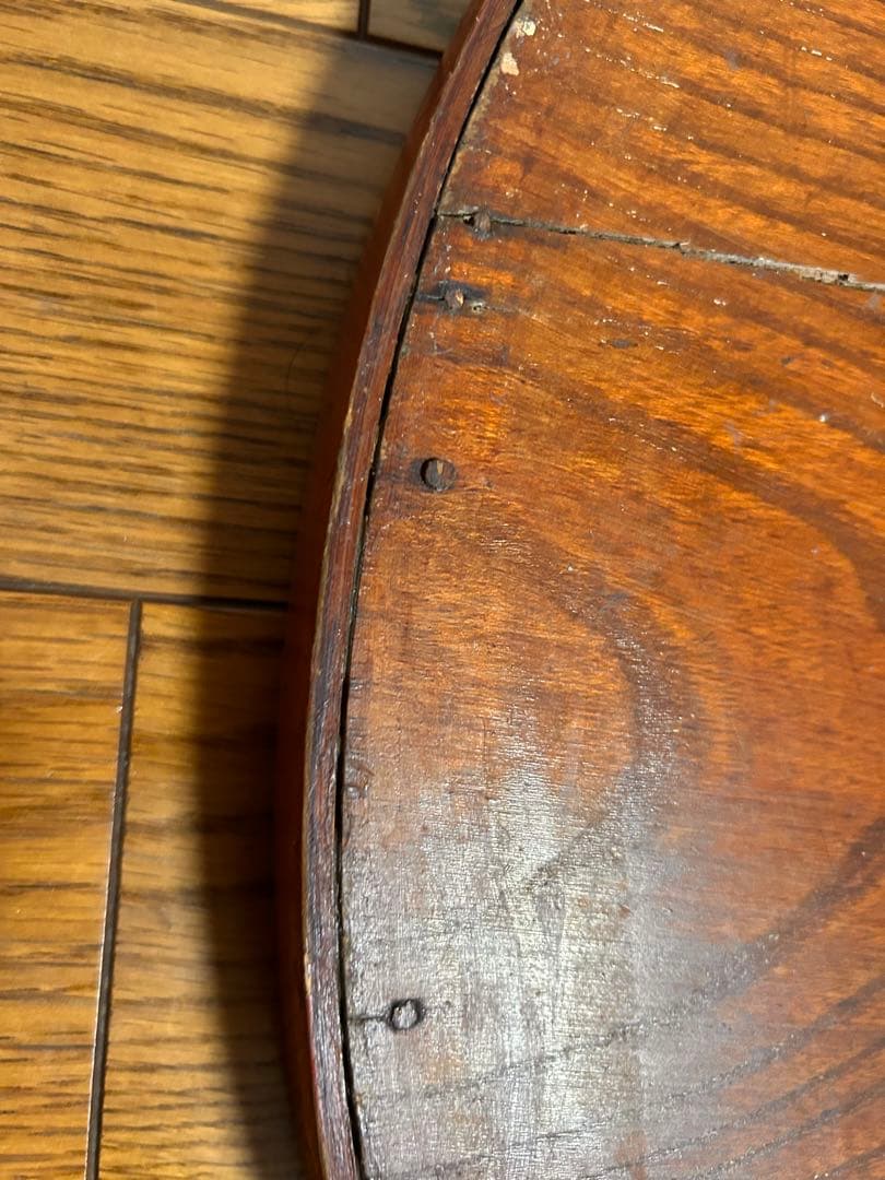 ちゃぶ台➕大丸お盆　 木製　古民家　古道具　レトロ　アンティーク