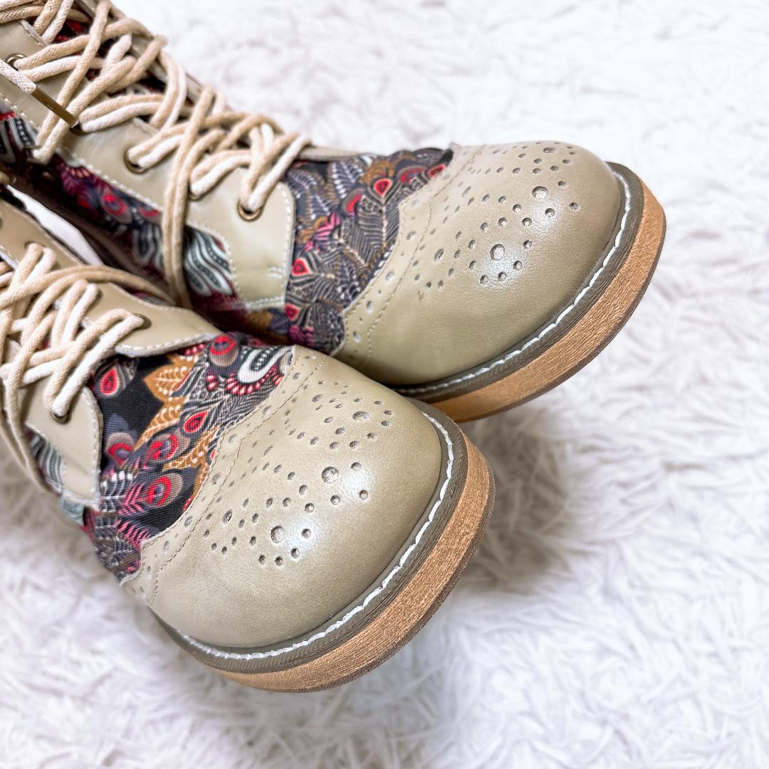 大人気完売品【未使用極美品】ヨースケ レースアップブーツ サイドジップ 23.5