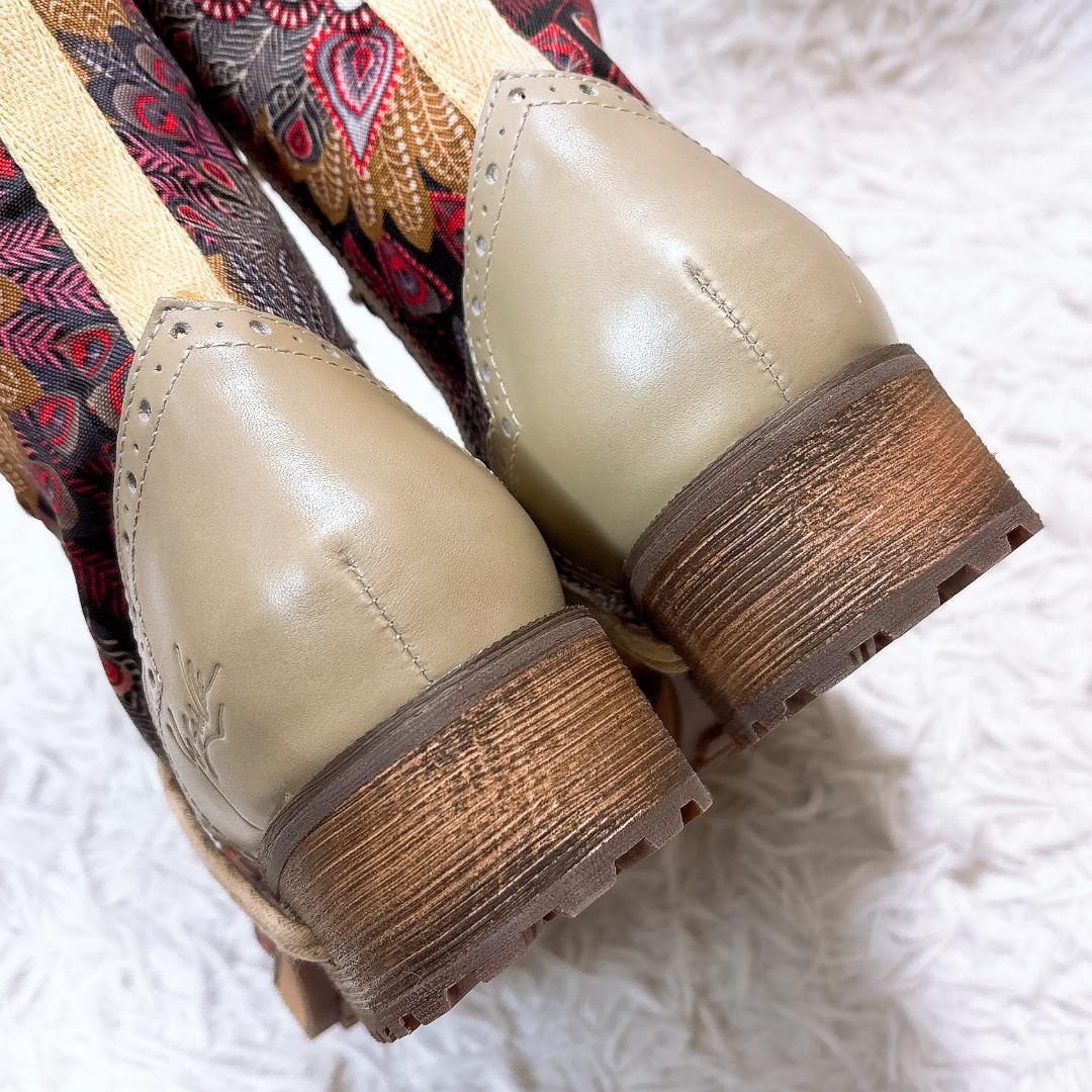 大人気完売品【未使用極美品】ヨースケ レースアップブーツ サイドジップ 23.5