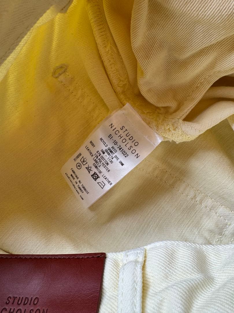 定価48400円STUDIO NICHOLSON ガーメントダイデニムパンツ　S