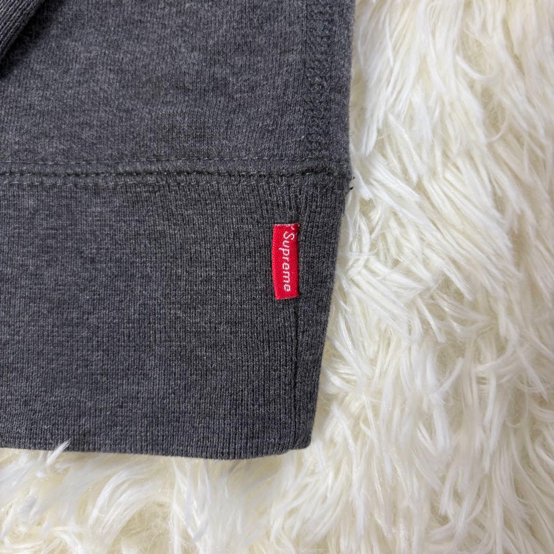 【希少デザイン】SUPREME☆刺繍サークルロゴスウェット グレー 裏起毛 M