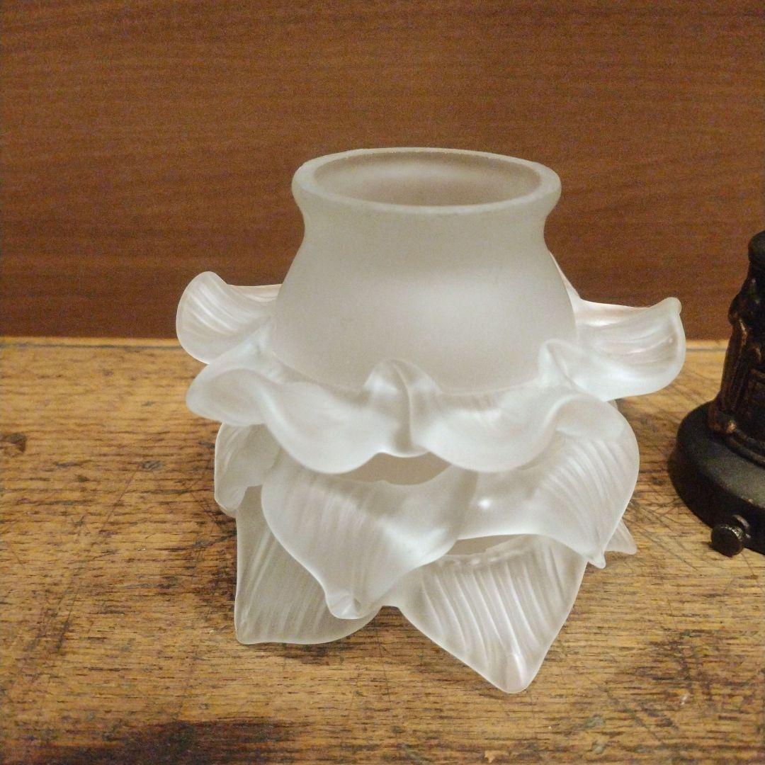 ガラスシェード アプリカシオン バラランプ　アンティーク　フランス